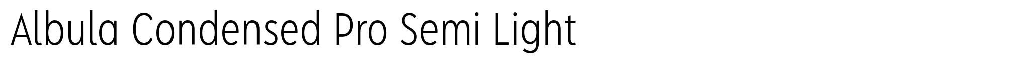 Albula Condensed Pro Semi Light image